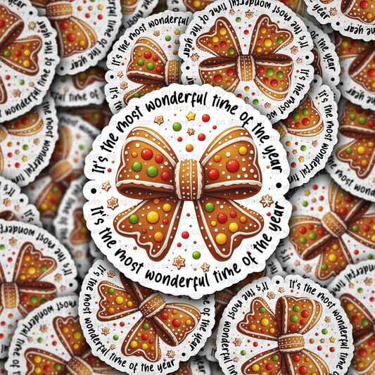 DC 1174 It's the most wonderful time of the year Die cut sticker