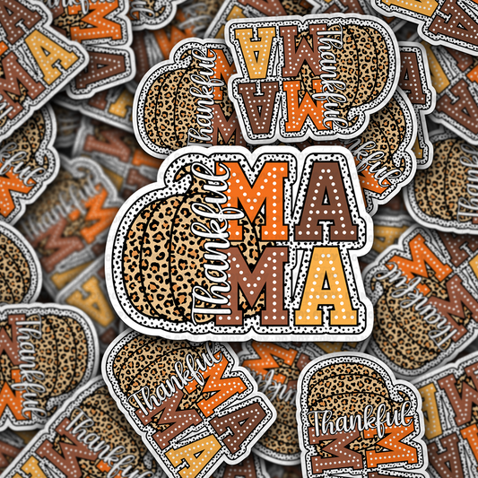 DC 1178 Thankful Mama Die cut sticker