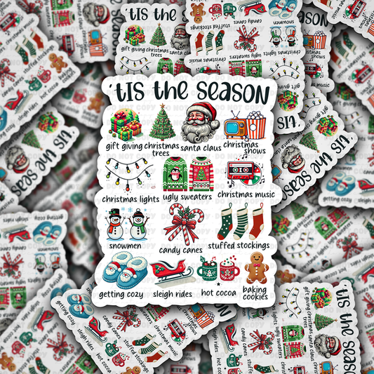 DC 1180 tis the season Die cut sticker