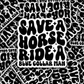 DC 1187 Save a horse ride a blue collar man Die cut sticker