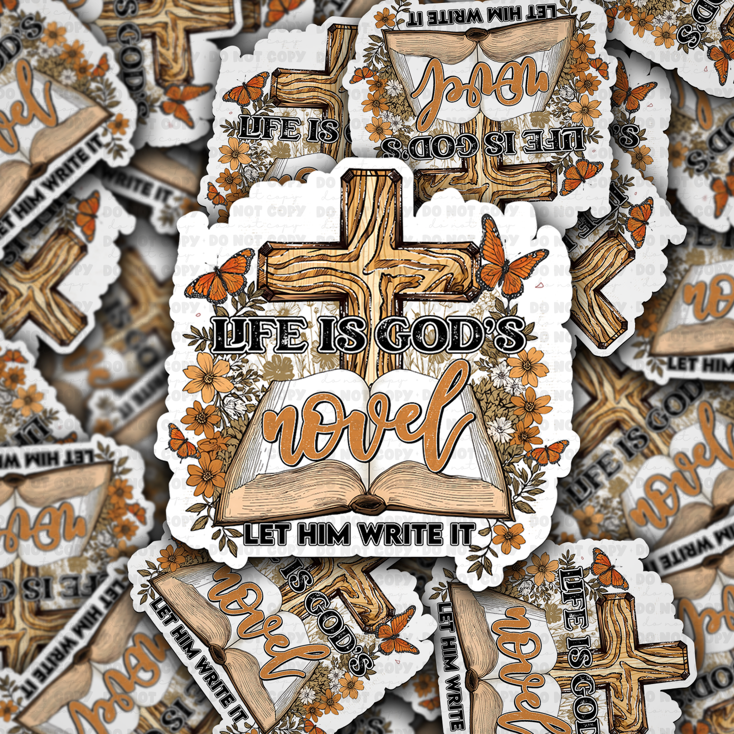 DC 1203 life is Gods novel Die cut sticker