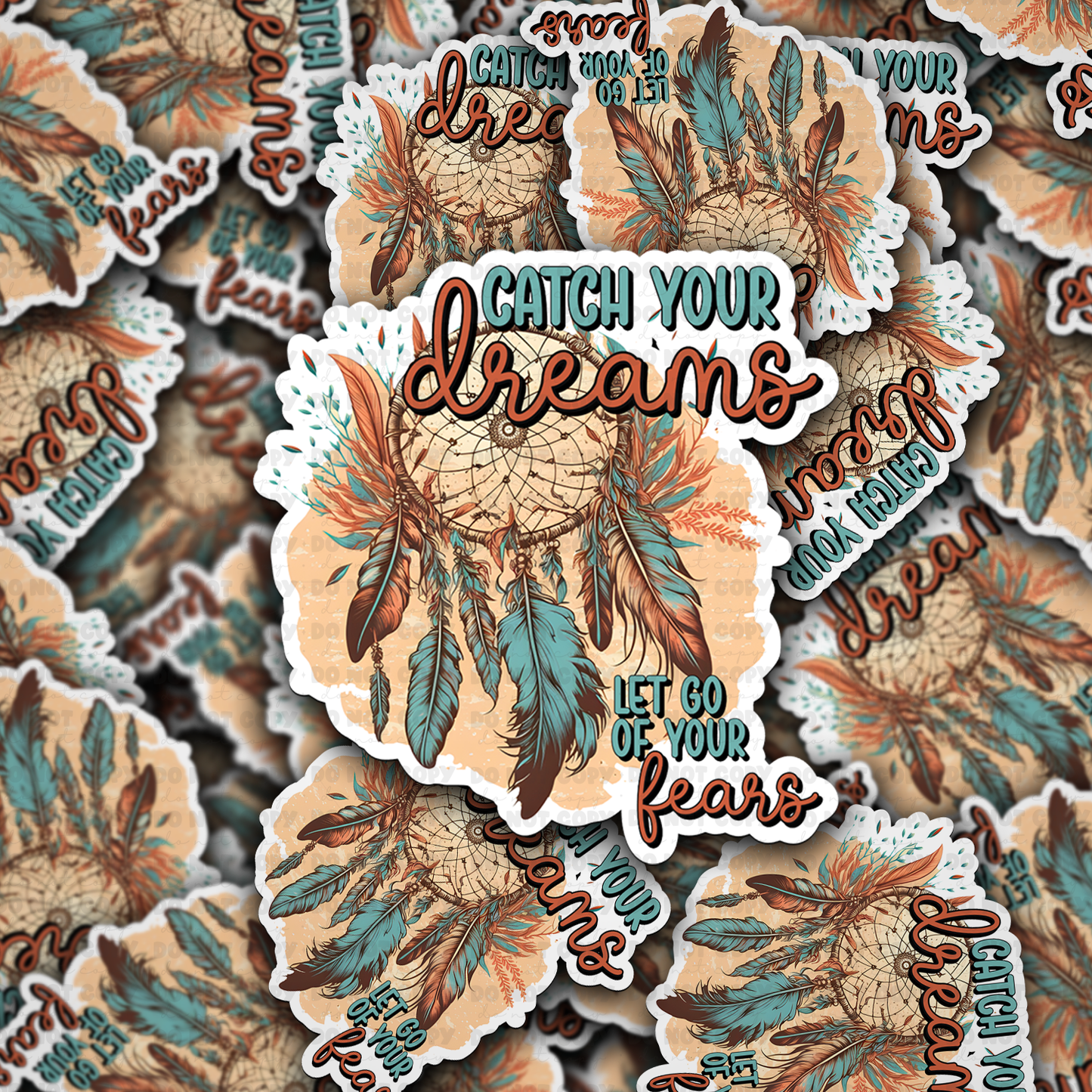 DC 1213 catch your dreams Die cut sticker