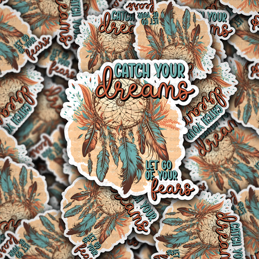 DC 1213 catch your dreams Die cut sticker