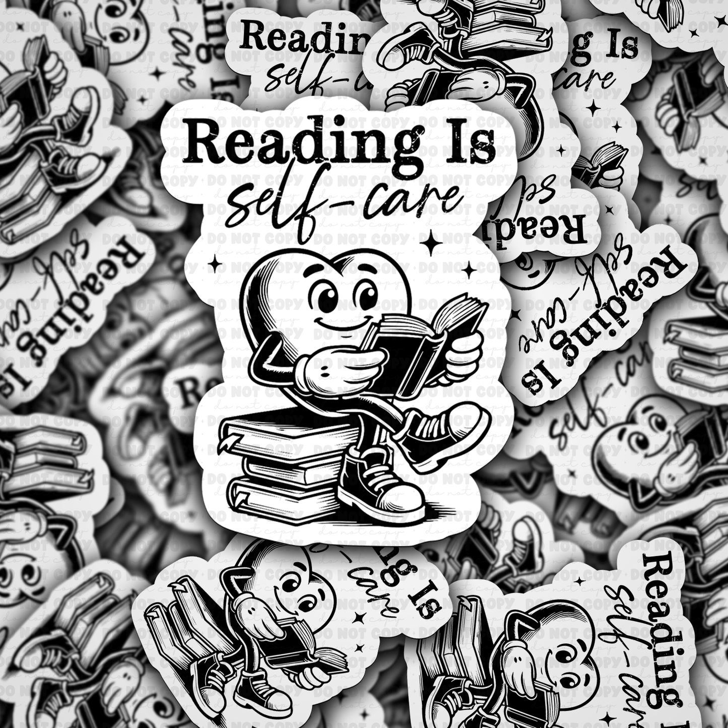 DC 1236 Reading is self care Die cut sticker