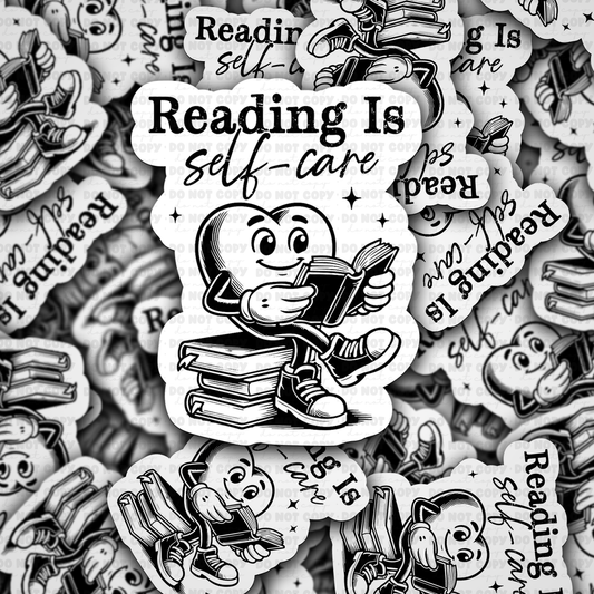 DC 1236 Reading is self care Die cut sticker