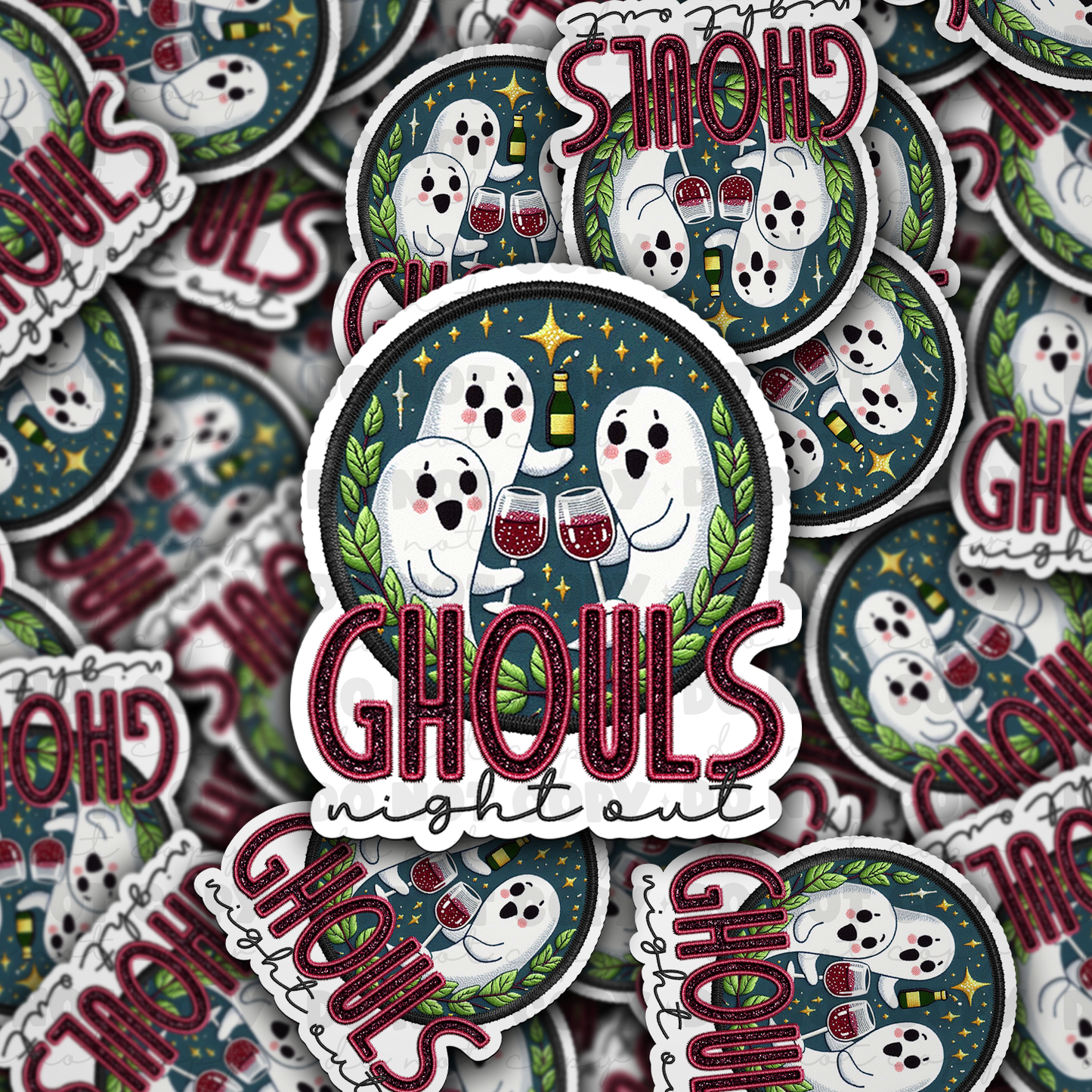 DC 1085 Ghouls night out ghost Die cut sticker