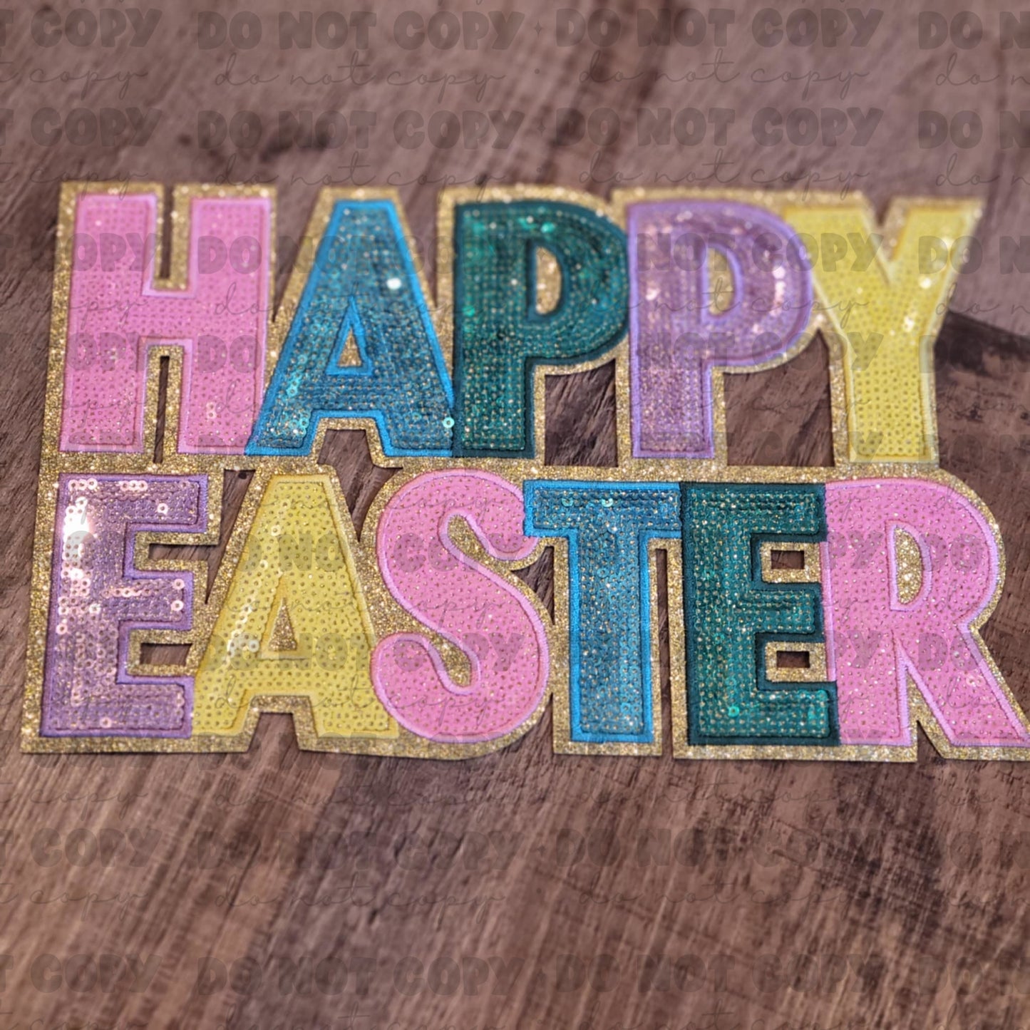 Happy Easter Sequin Patch