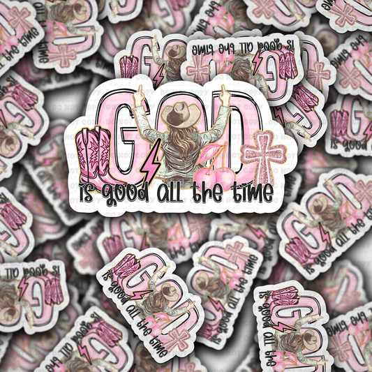 DC 1619 - God is good all the time Die Cut Sticker