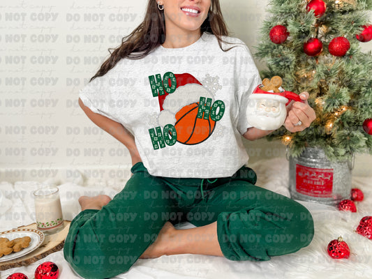 2936 Ho Ho Ho Christmas basketball *DREAM TRANSFER* DTF