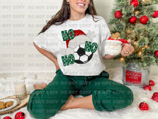 2938 Ho Ho Ho Christmas soccer *DREAM TRANSFER* DTF