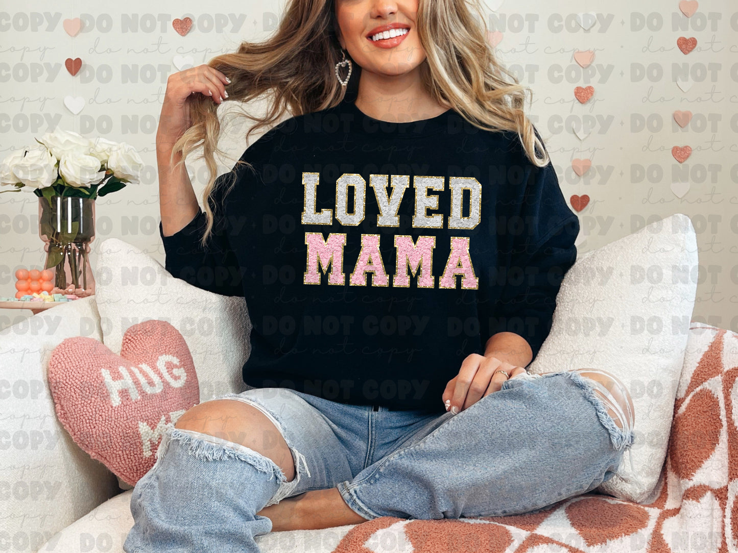 3182 Loved Mama Faux Embroidery *DREAM TRANSFER* DTF