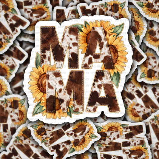 DC 1621 - Mama with sunflower Die Cut Sticker