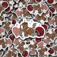 DC 1134 Leopard maroon football Die cut sticker