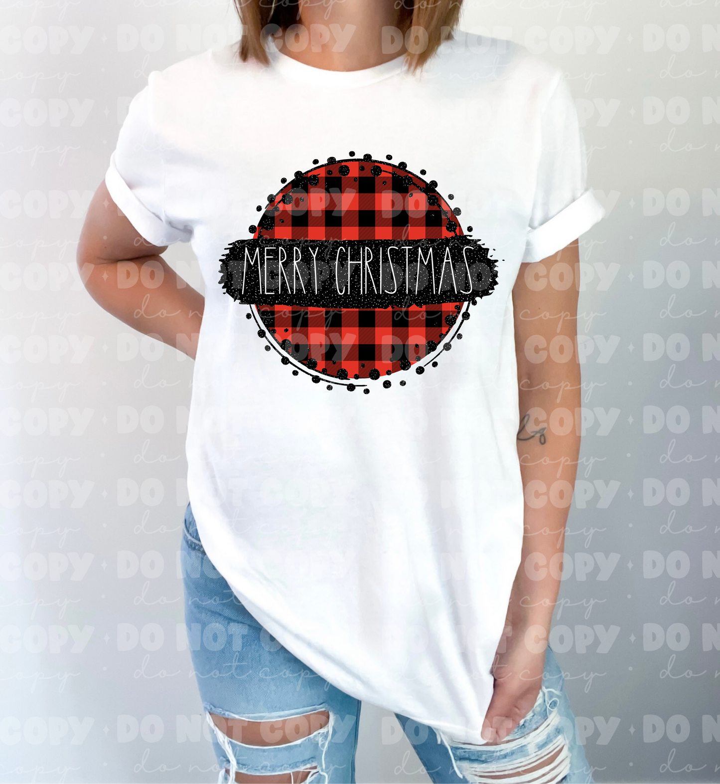 Merry Christmas buffalo plaid *DREAM TRANSFER* DTF