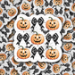 DC 1135 Halloween pumpkin coquette bow Die cut sticker