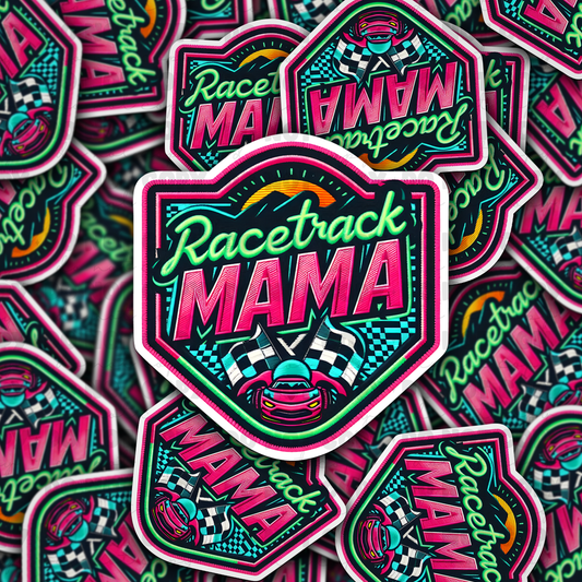 DC 998 Racetrack Mama Die cut sticker