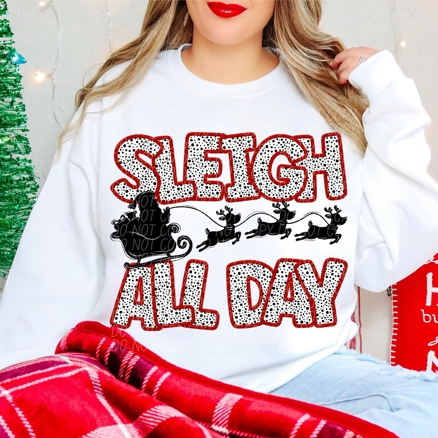 4821 Sleigh all day reindeer with sleigh *DREAM TRANSFER* DTF