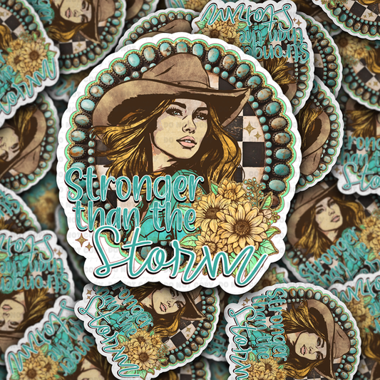 DC 1616 - Stronger than the storm Die Cut Sticker