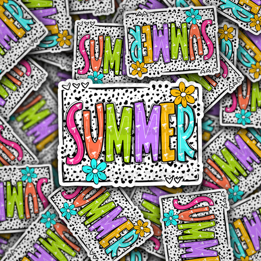 DC 1000 Summer polka dot Die cut sticker