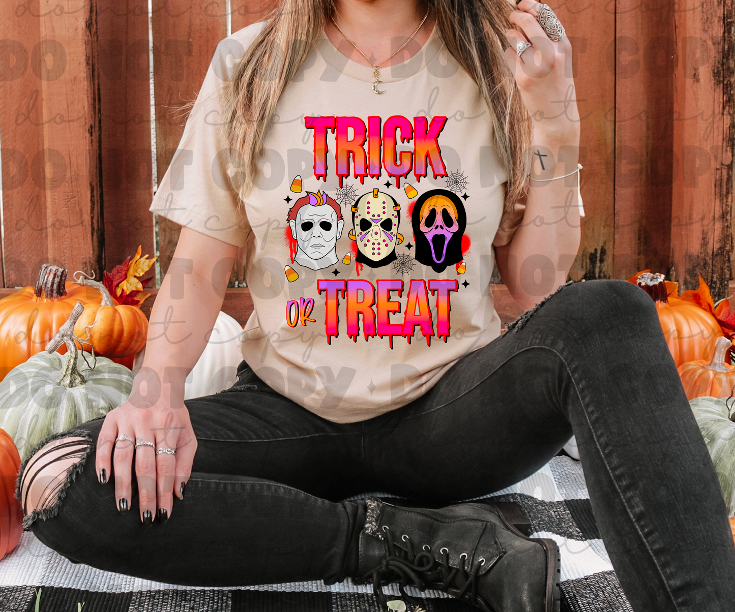 Spooky trick or treat heads *DREAM TRANSFER* DTF