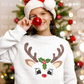 Reindeer face with mistletoe *DREAM TRANSFER* DTF