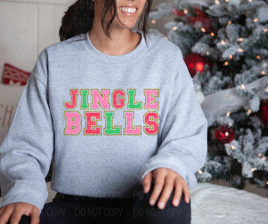 Jingle bells stitch letters *DREAM TRANSFER* DTF