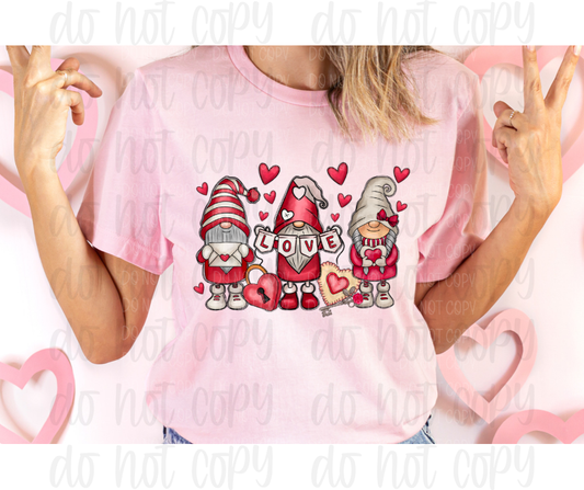 Gnomes with love banner Valentine's Day *DREAM TRANSFER* DTF