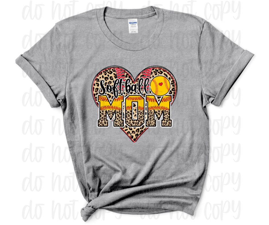 Softball mom heart *DREAM TRANSFER* DTF