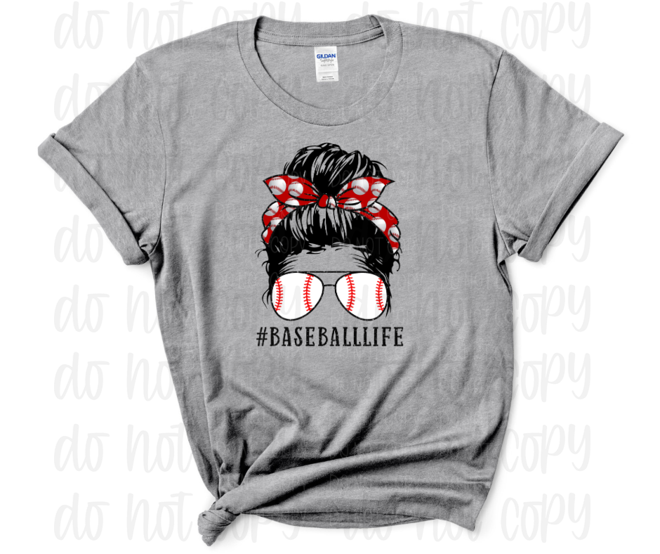 baseball life messy bun *DREAM TRANSFER* DTF