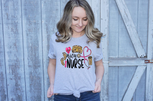 NICU Nurse leopard and pink  *DREAM TRANSFER* DTF