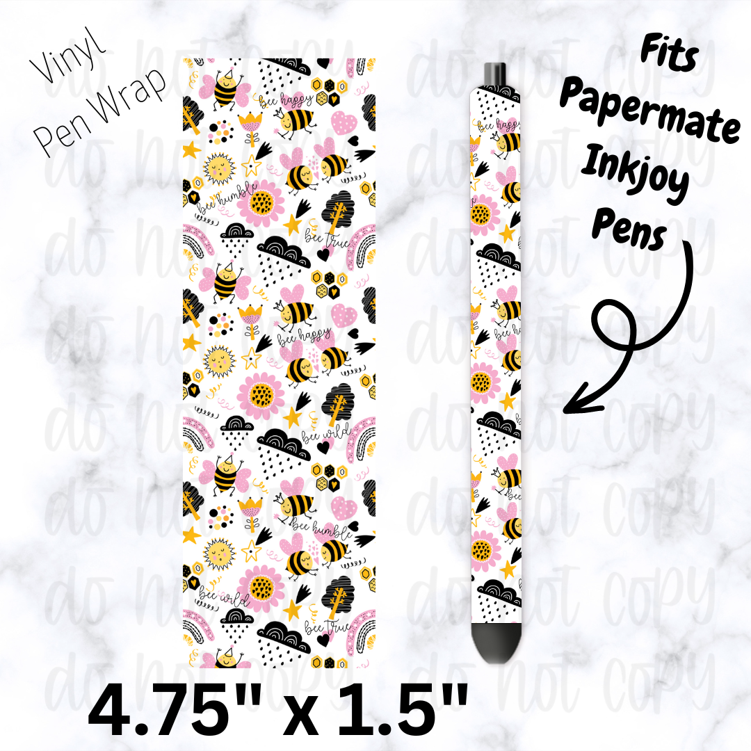 Bee true bee happy pen wrap