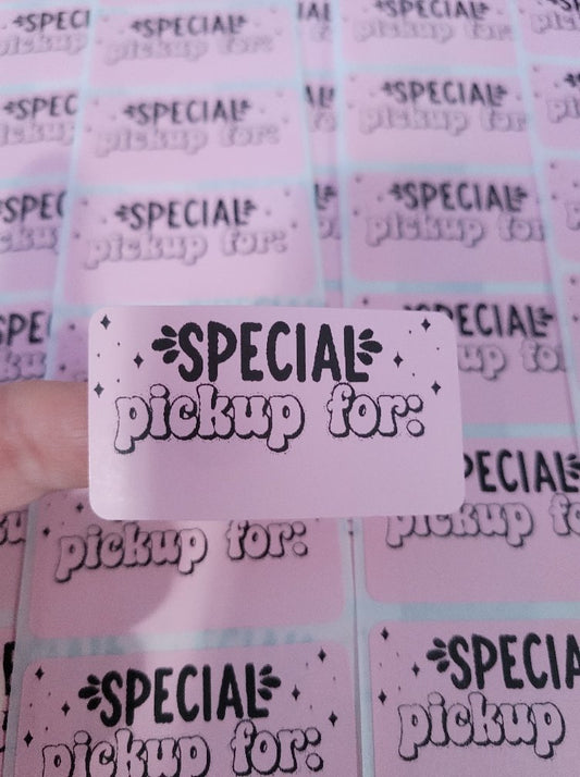 Special pickup for Stickers 50 OR 100 count