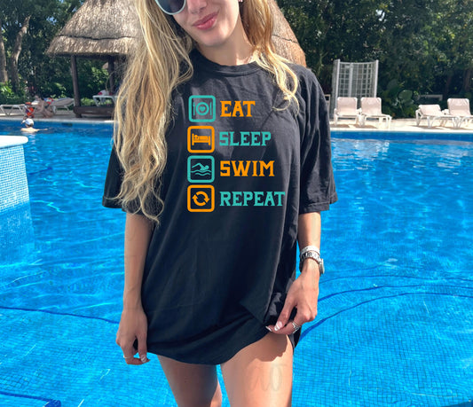 Eat sleep swim repeat *DREAM TRANSFER* DTF