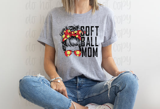 Softball Mom messy bun *DREAM TRANSFER* DTF